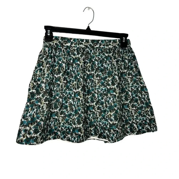 Gap Flouncy Floral Mini Skirt Size Small Blue Fall Lined Short Casual Weekend - Picture 1 of 5